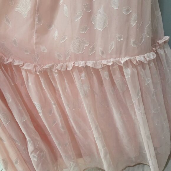 Lulus Pastel Pink Puff Sleeve Maxi Dress 1X | Romantic Vibes - Picture 7 of 16